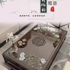 中式镂空软玻璃茶几垫防水防油防烫客厅餐桌垫免洗防尘家用桌布