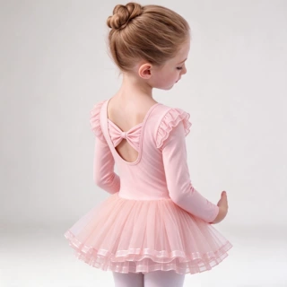 儿童舞蹈服春秋长袖女童练功服幼儿中国舞芭蕾舞女孩跳舞演出服装