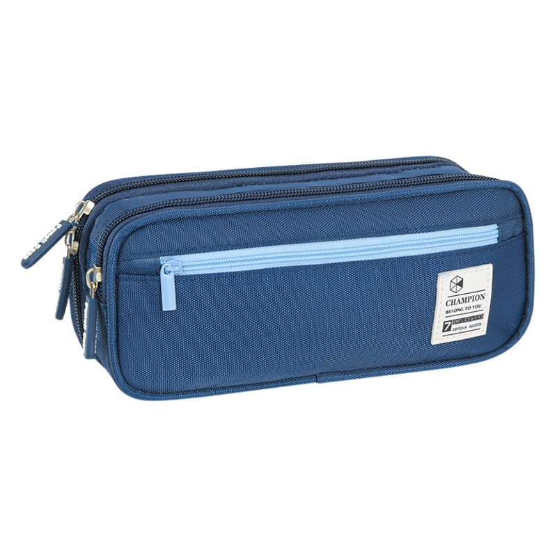 Nuevo estilo simple, estilo, gran capacidad, bolsa de papelería para estudiantes, bolsa de lápices unisex, bolsa de lápices de papelería de almacenamiento de secundaria y preparatoria, al por mayor