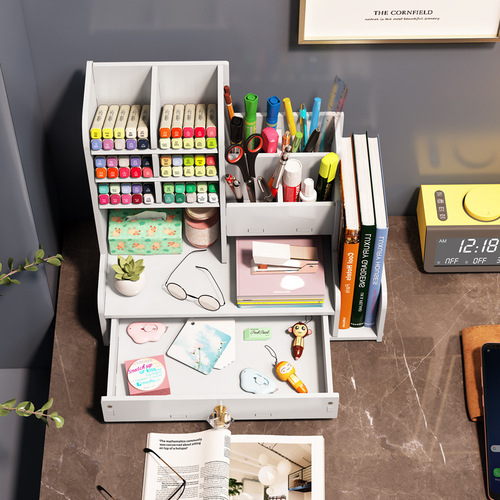 Creative pen holder ins high-looking drawer-type office supplies pen barrel cute children's desktop marker pen storage box