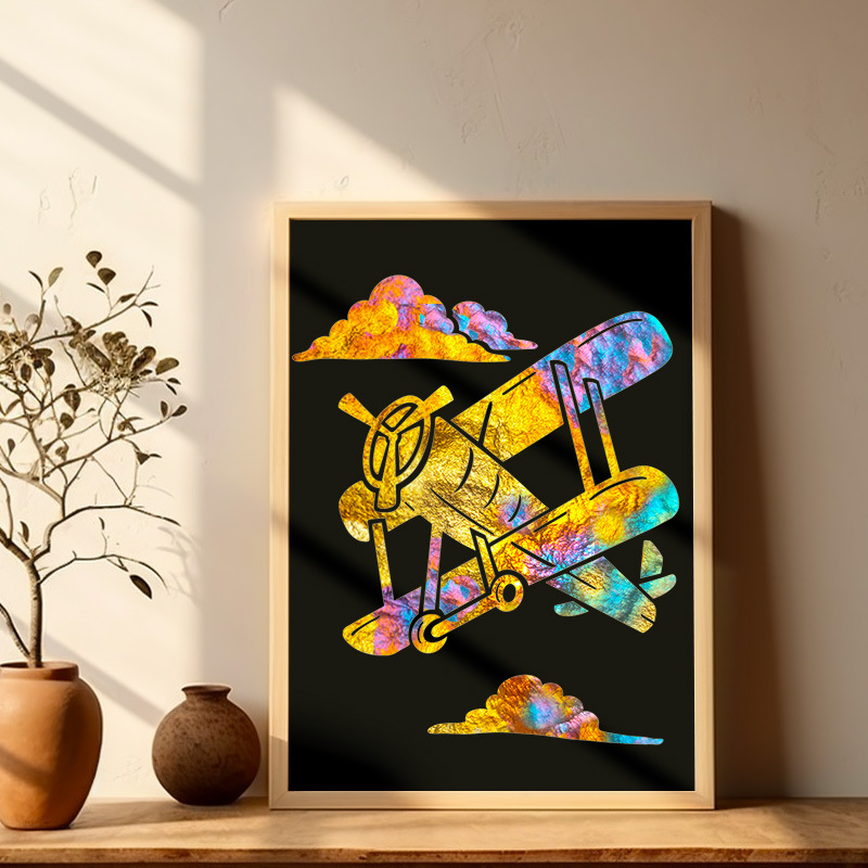非遗活动暖场手作金箔银铜铂手工画烧箔画diy材料包复古出行系列