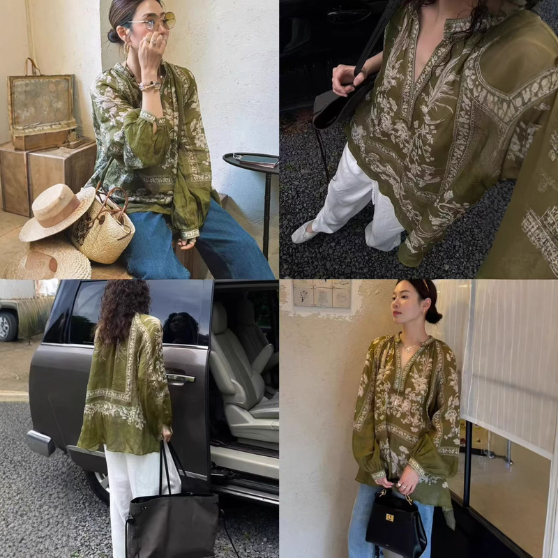 33.3cm Garden 2026 Spring/Summer New Collection High-Quality Ramie Printed Ramie Shirt 33.3cm Garden 2026 Spring/Summer New Collection High-Quality Ramie Printed Ramie Shirt