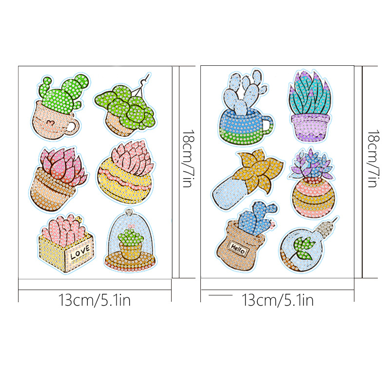 Venta caliente dibujos animados doce zodiaco pintura de diamantes pegatinas gratis pegatinas de bricolaje pegatinas de pared de mampostería pegatinas hechas a mano para niños diamantes redondos