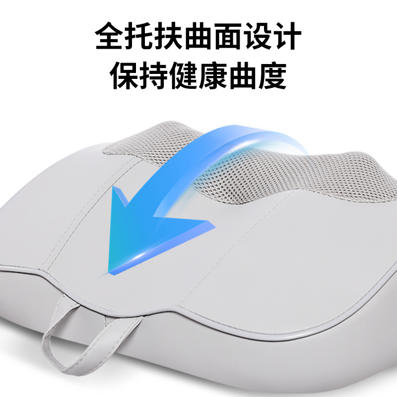頚椎マッサージ枕マッサージ器首腰両用脚部ホット家庭用多機能マッサージパッド充電式マッサージ器|undefined