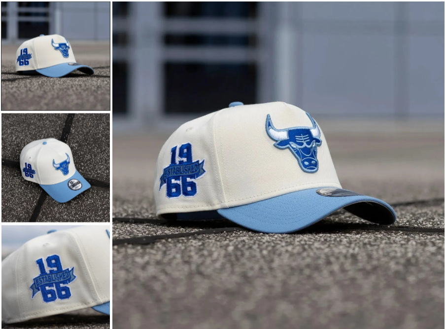 New Era Chicago Bulls Cap Cream Blue
