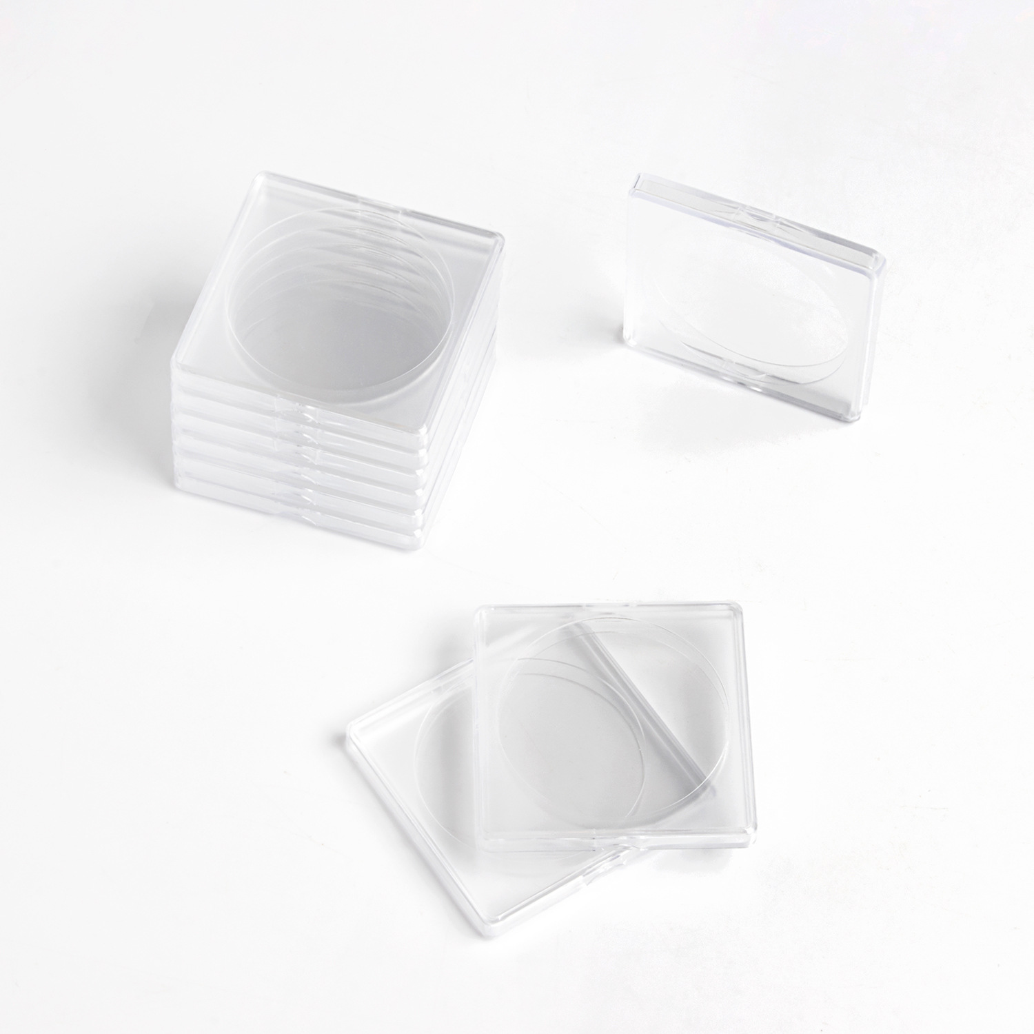 Caja de protección de monedas conmemorativas Yuan Daitou plata moneda de cobre almacenamiento caja redonda caja de plata moneda de plata coleccionada caja vacía al por mayor