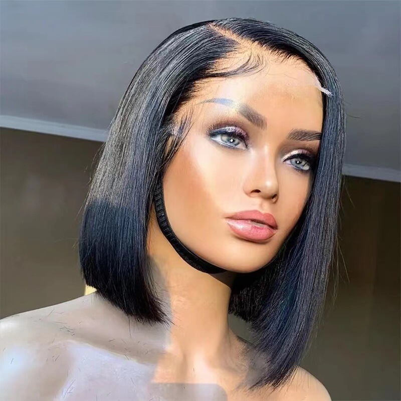 Front Lace Wig Vietnam Bone Straight Bob Human Hair Wigs Bob Short Hair