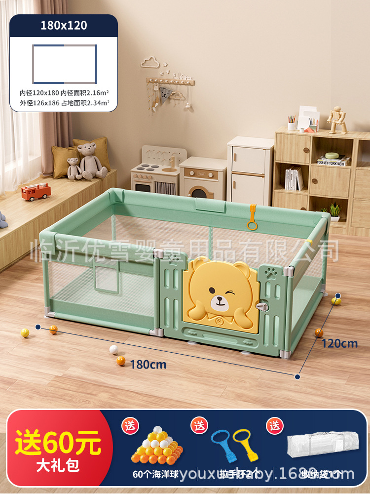 Barrera de protección de valla para bebés que se arrastran en el suelo, barrera para bebés que trepan en el interior, barrera de juegos para niños para el hogar