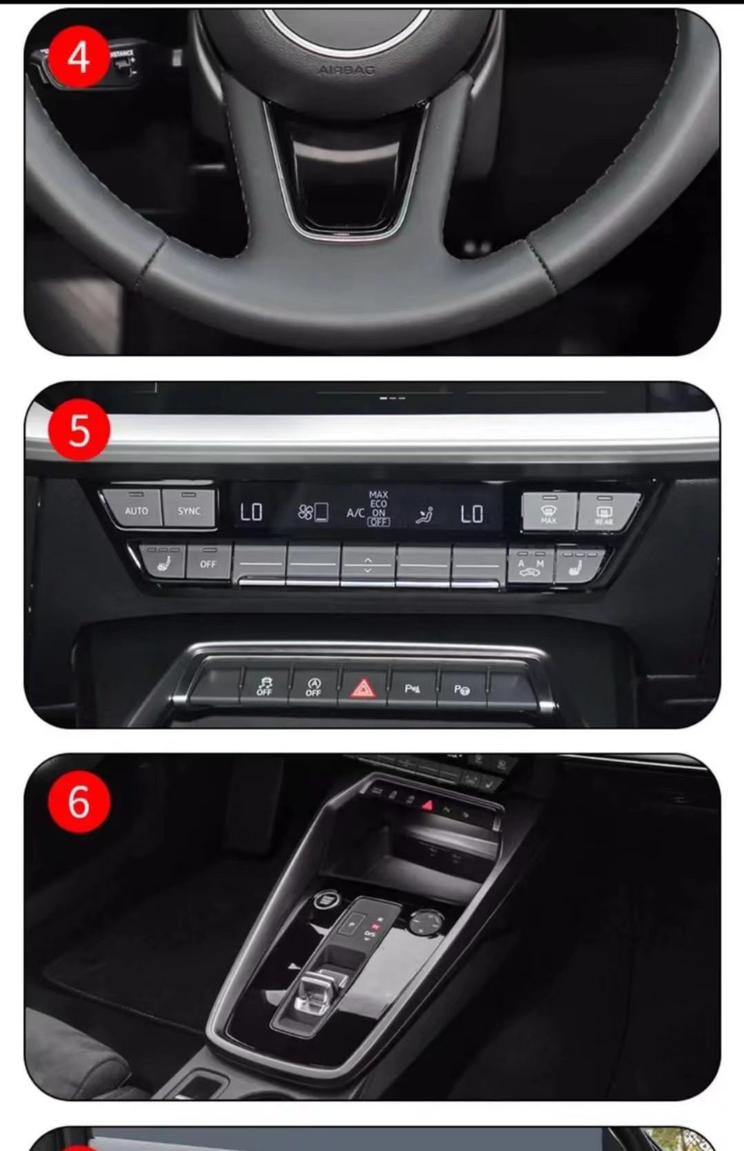 Suitable for 21-25 Audi A3 Interior Film Central Control Gear Shift Navigation Screen Instrument Panel Interior Film Tpu Protective Film