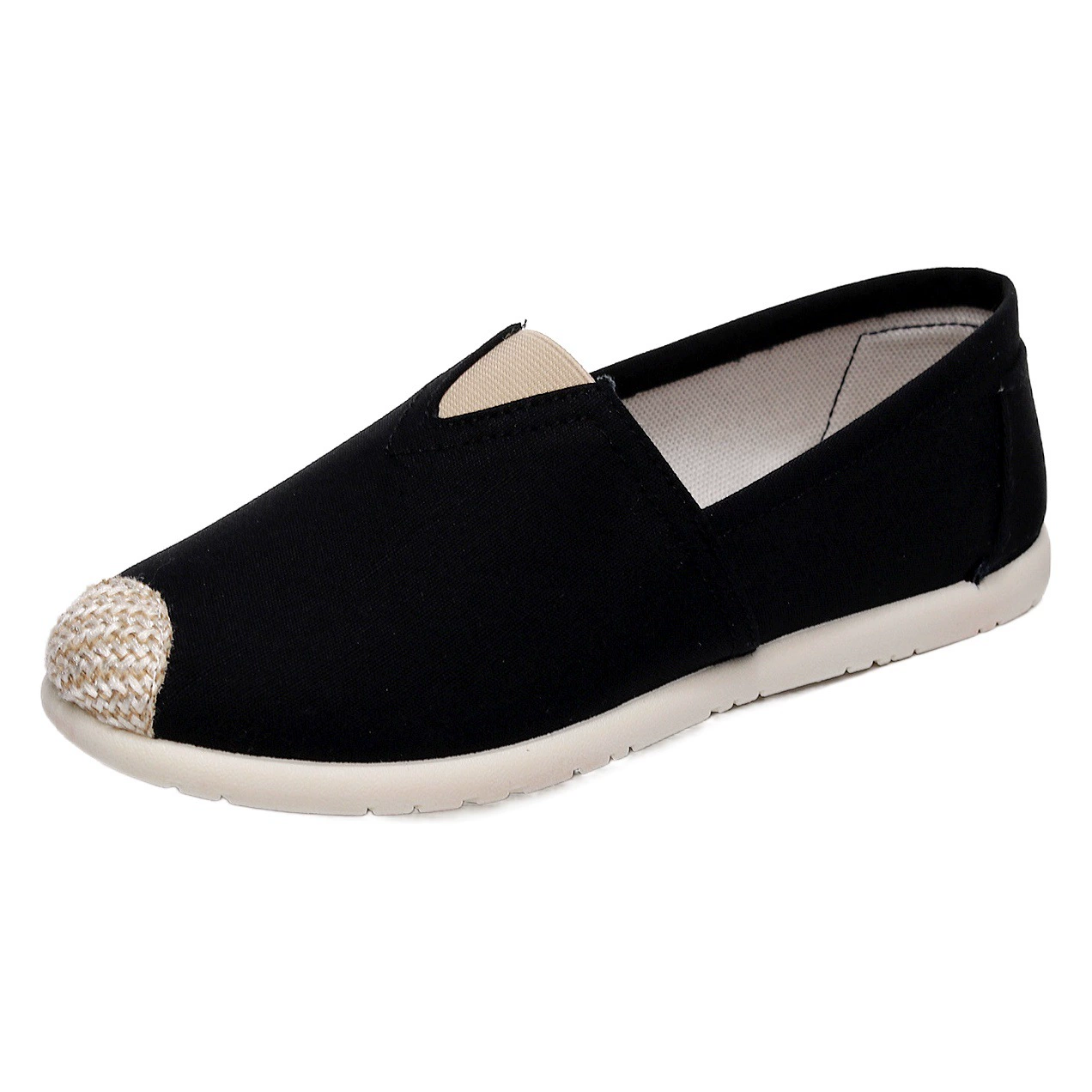 Весенняя новая старая пекинская обувь из ткани женская мягкая подошва ленивая обувь холст обувь для внешней торговли обувь рыбака корейская версия дикая