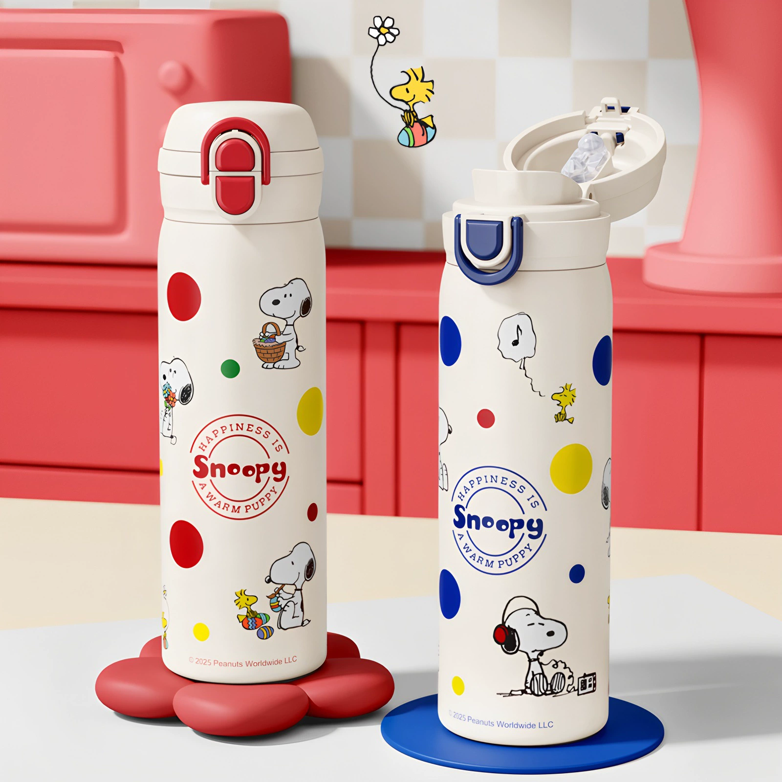 Snoopy史努比 Children's high quality handheld capacious glass for students