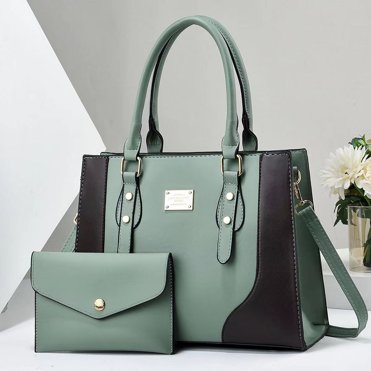 Sense de alta gama para mujer bolso de madre e hijo femenino 2023 nuevo color de contraste madre de mediana edad bolso de gran capacidad para madre práctico