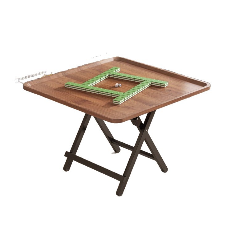 Mesa de mahjong doméstica, mesa de comedor multifuncional, mesa de comedor de doble propósito, mesa de mahjong pequeña, mesa de ajedrez y tarjetas de fricción manual, mesa cuadrada plegable