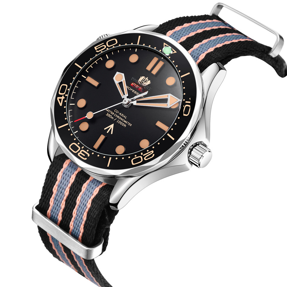 Automatic mechanical luminous steel mesh belt men's watch AUTOMATIC WATCH_voghion.com