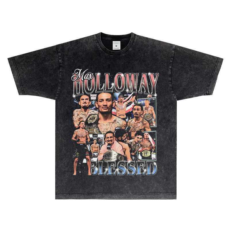 200g Fabric Cotton T Ox Holloway Printed T-shirt Max Holloway UFC