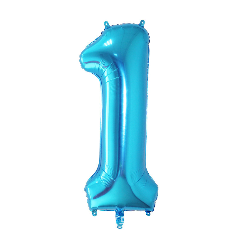 Globo de aluminio digital de 40 pulgadas, globo de aluminio con números grandes, versión delgada de 90 cm, varios colores de globos con números