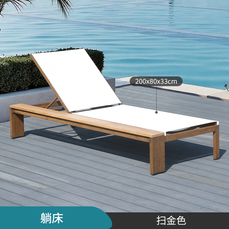 Silla de playa ajustable plegable al aire libre piscina impermeable y protector solar patio ocio al aire libre
