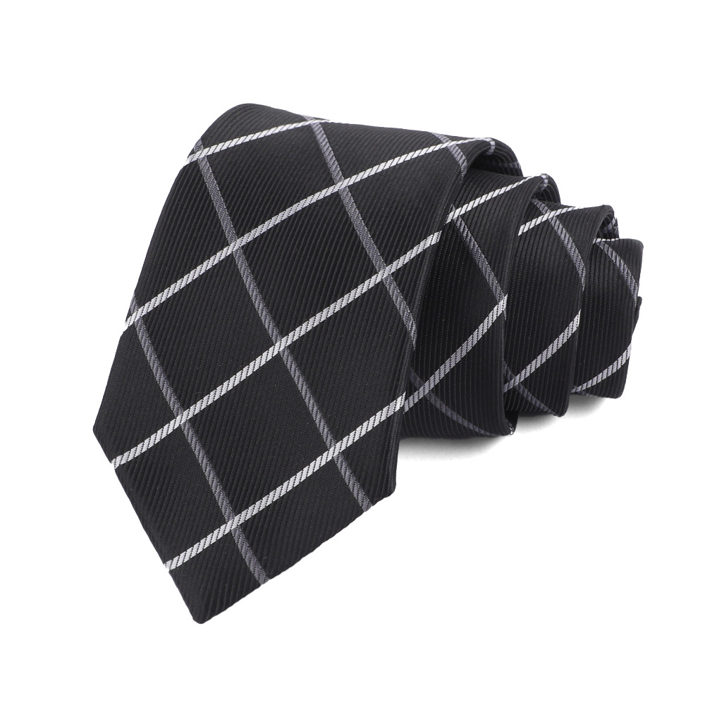 Corbata de hombre 8cm para hombre, bordado jacquard de alta calidad para hombre, corbata de negocios, corbata de seda de poliéster, fábrica al por mayor