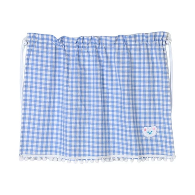 Sun Protection and Heat Insulation – Car curtains - blue-and-white-checkered-bear-style