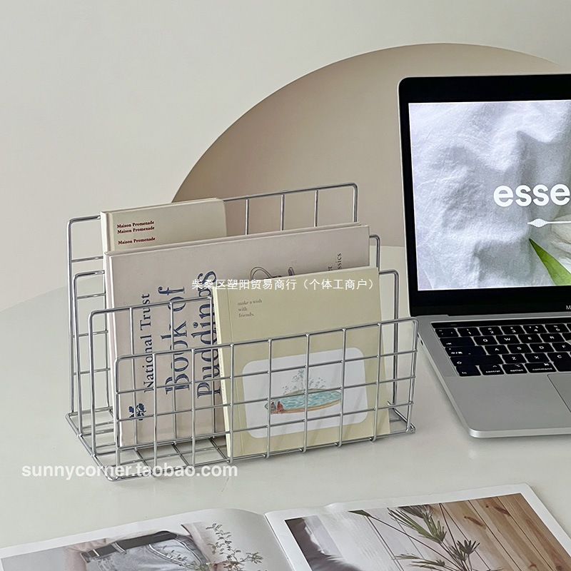金属桌上书立架多功能ins收纳架书桌整理架铁艺桌面置物架简约