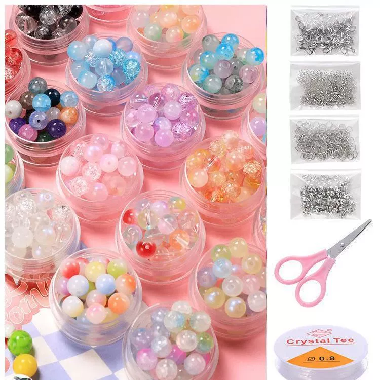 Beads, materials set, beaded bracelet, necklace, accessory with accessories