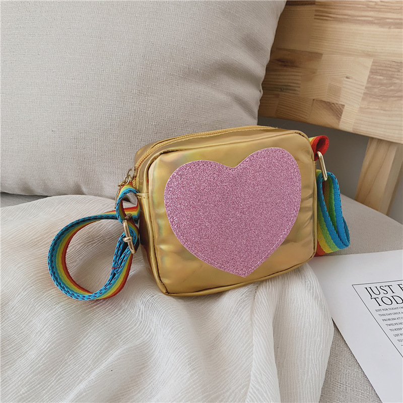 Bolso para niños nuevo láser con lentejuelas estilo coreano bolso de hombro para niños bolso simple para niñas de todo fósforo bolso de hombro para niños