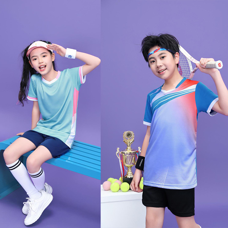 Student Badminton Uniforms for Boys and Girls, Summer Quick-Drying Breathable High-Quality Badminton Competition Training Uniforms