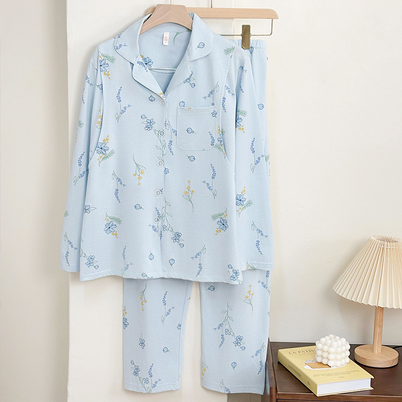 A형 신상 면 산후복 느슨한 순면 수유복 여성 봄 여름 옷 산후 수유복 임산부 정장