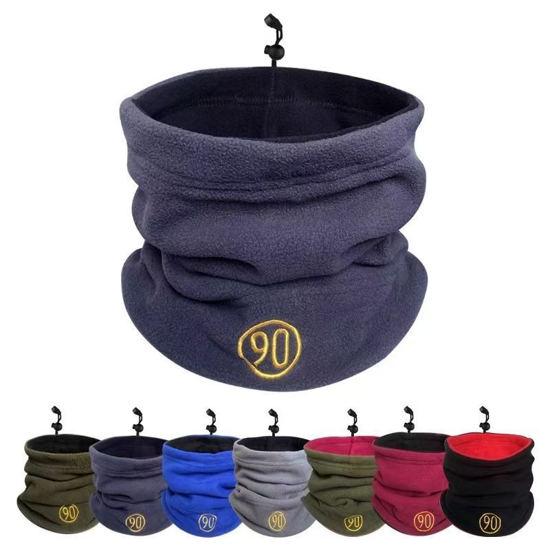 Autumn and Winter Cycling Neck Scarf Korean Style Fleece Double-Sided Neck Scarf Windproof and Cold-Proof Scarf 90 Multi-Functional Double-Sided Color Matching Neck Scarf