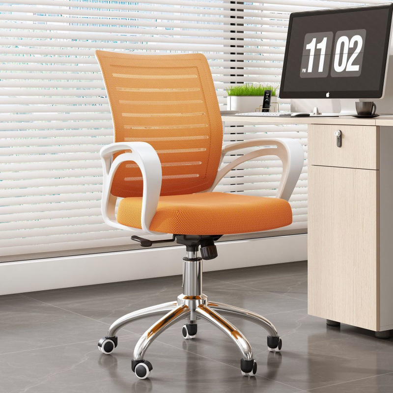 Red naranja de marco blanco - elevación y rotación libre - almohadilla de látex