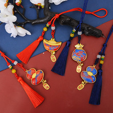 成品新款锦绣福禄挂饰车挂包包装饰流苏挂件宋锦手工中国风小礼品