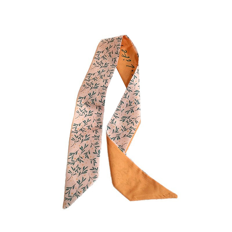 Bufanda de seda, banda larga, sentido de alta gama, una variedad de coloridos y románticos bolsos de atar flores, cintas para el cabello, cintas para el cabello