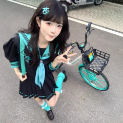 2025年夏新作 JK水手服制服 学院風制服スカート 細見えセット 高校生 日本風制服 女子