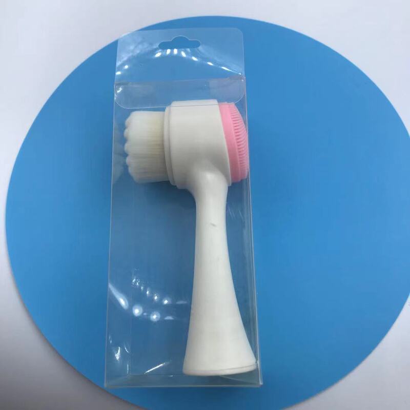 3Dシリコン手動洗顔ブラシ、両面洗顔ブラシ、柔らかい毛の洗顔器、毛穴のディープクレンジング、黒ずみ除去ツール|undefined