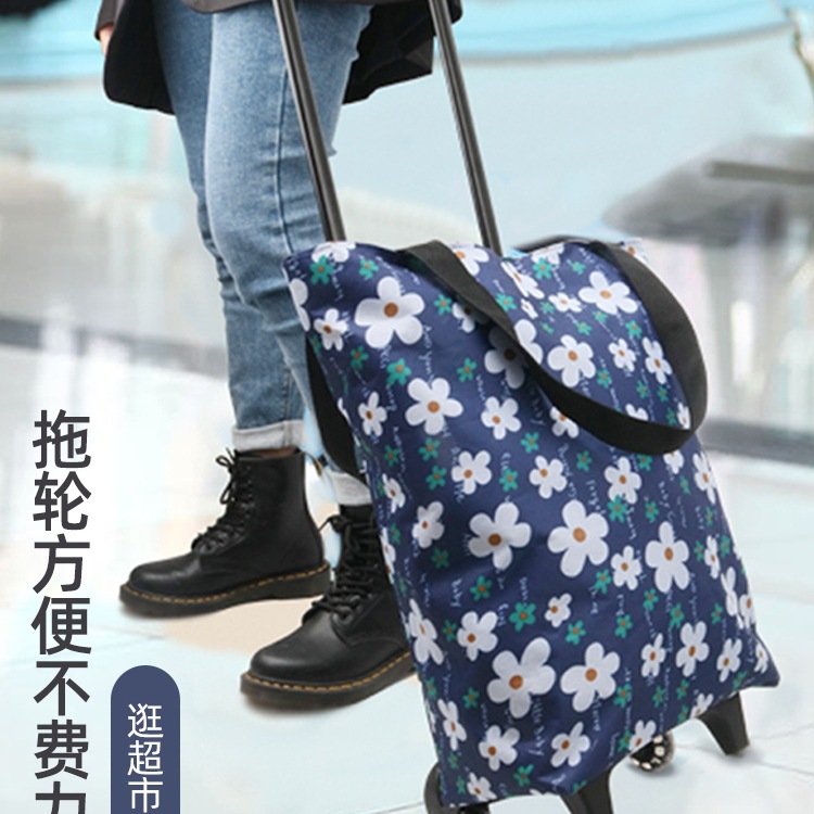 家用买菜车小拉车购物车超市手拉车拖车折叠便携购物袋拉杆车