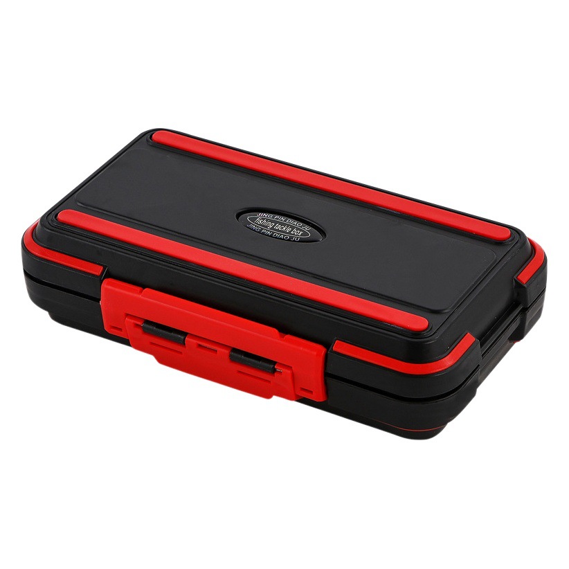 Caja de accesorios de pesca de doble cara pequeña caja de Luya caja de cebo caja de almacenamiento de gancho de pesca herramienta de doble capa equipo de pesca cebo falso portátil