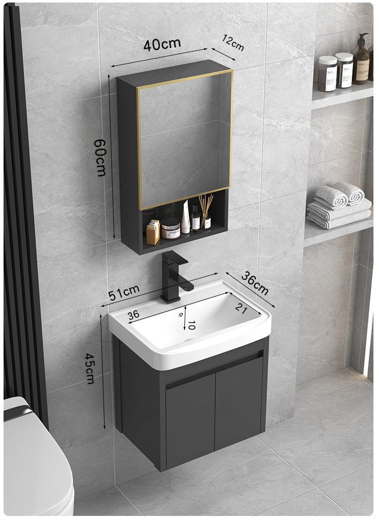 Bathroom cabinet, small-sized bathroom washbasin, washbasin combination, ceramic integrated washbasin, balcony, space, simple and new undefined