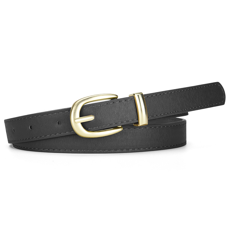Cinturón Fino para Mujer de PU y Aleación para Jeans