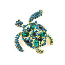 欧美海龟日韩胸针可爱卡通创意合金水钻海龟胸花别针批发