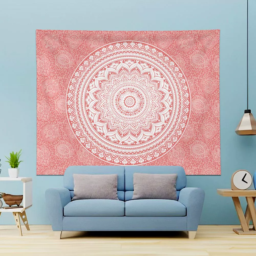 Богемный гобелен трансграничная Внешняя торговля взрывы розовый фон Мандала ткань украшение стены комнаты подвесная ткань