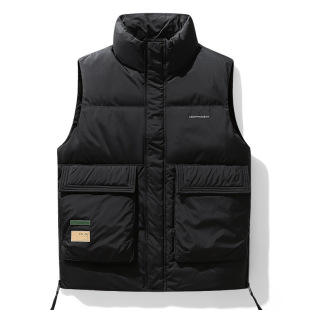Winter Down Jacket Men's Sleeveless Collar Fashion Brand Solid Color Two-open Down Vest Men's Sports Leisure Vest Back