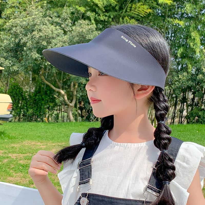 儿童无痕防晒帽亲子款空顶帽女童夏季防紫外线户外太阳遮阳帽轻盈|undefined