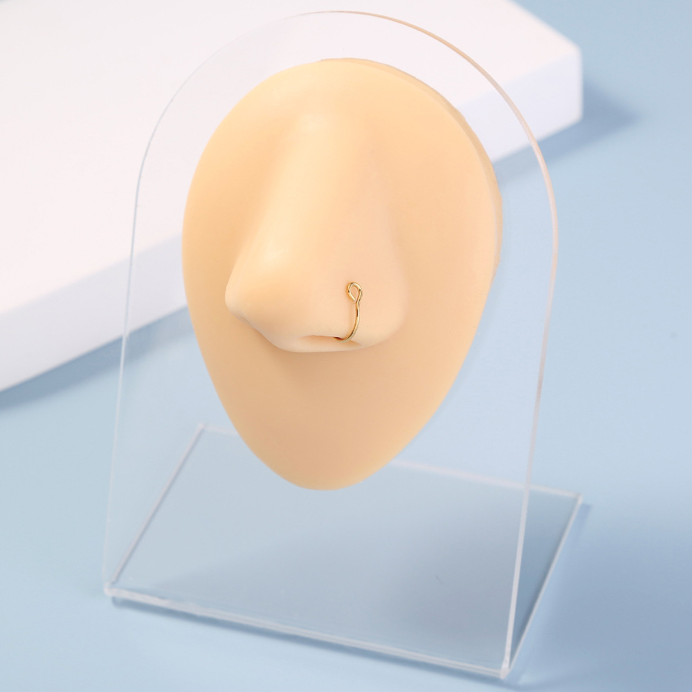 stainless steel hip hop punk fake nose ring without holes nose ring for couples wholesale