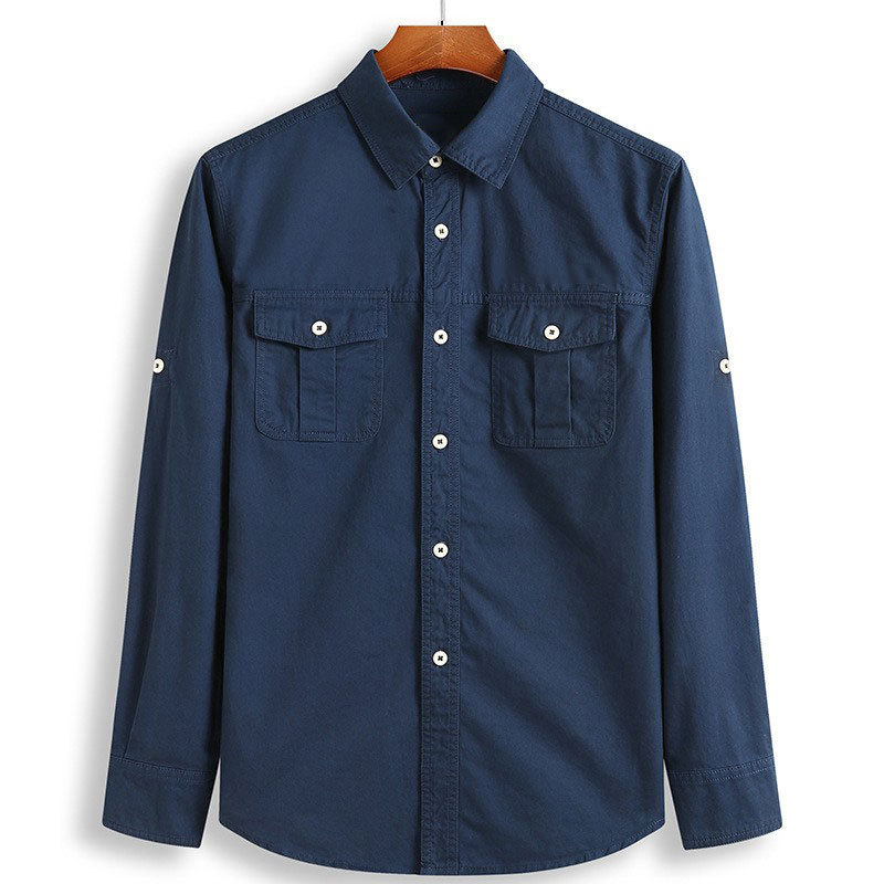 Camisas de trabajo para hombres primavera y otoño abrigo de solapa suelta 2023 nuevo estilo de moda japonesa abrigo casual retro
