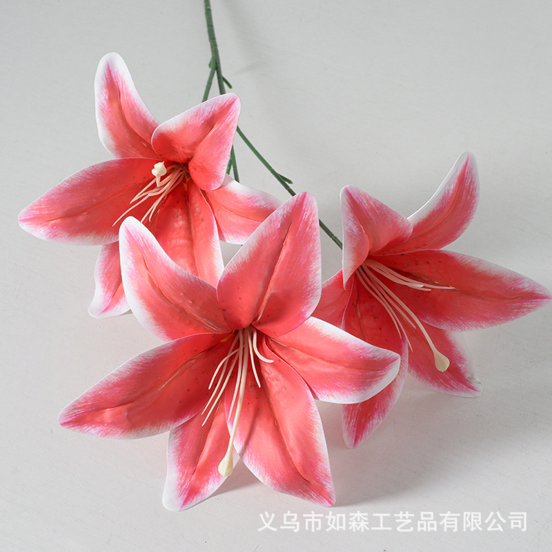 3 borde blanco rojo lirio de película