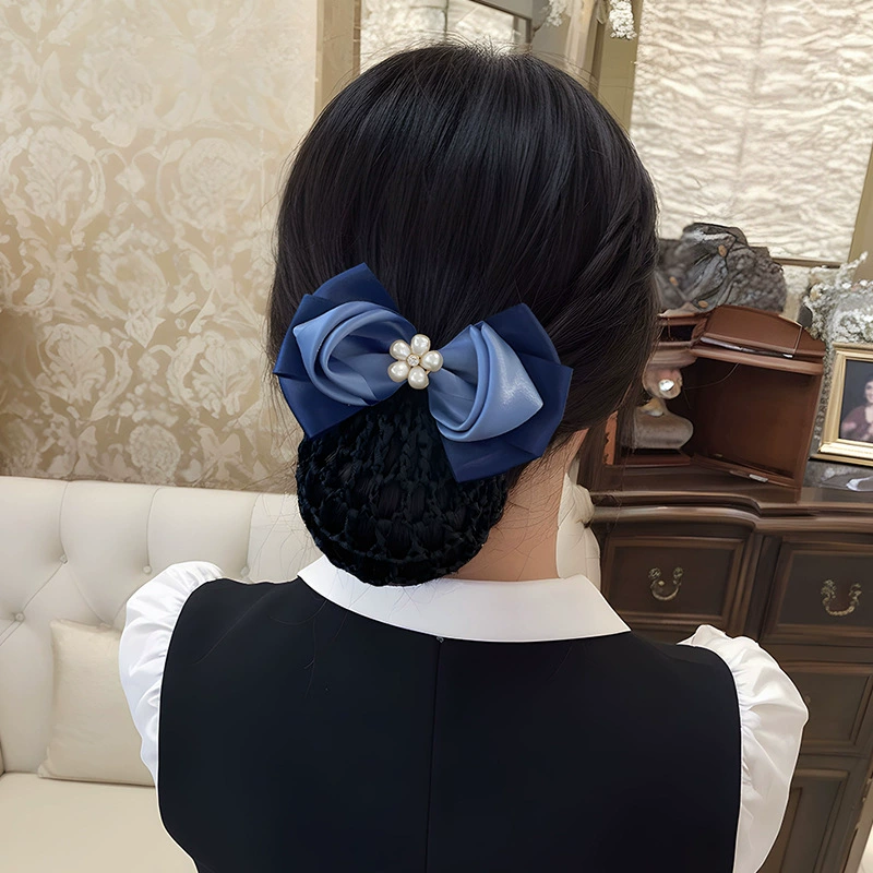 Linghua Women's Professional Bank Terminal Flower Set Construction Bank Mobile Shirt Employees Rural Commercial Collar Blue Accessories