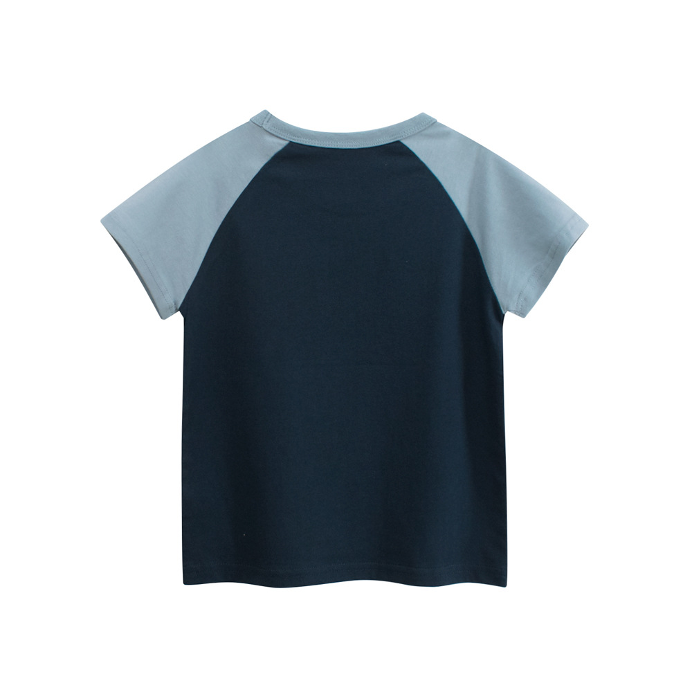 27kids camiseta de manga corta para niños ropa de verano para niños 2025 nuevo estilo para niños pequeños y medianos letras impresas ropa de bebé media manga