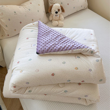 出口韩国全棉豆豆绒大豆被冬季被子被芯冬被宝宝安抚防螨加厚保暖