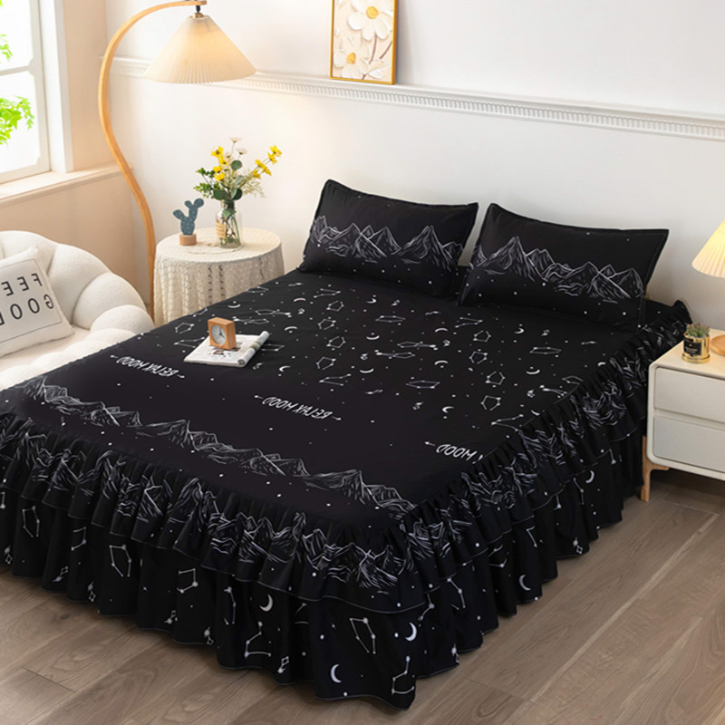 Falda de cama, sábana gruesa, colchón antideslizante agradable para la piel, funda protectora, funda de cama Simmons de una pieza, cama doble de 1,8 m