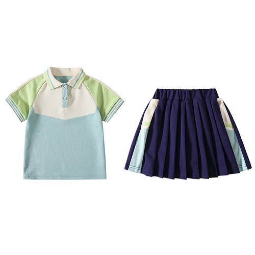 幼儿园园服夏季学院风儿童校服表演服夏装短袖套装小学生夏季班服
